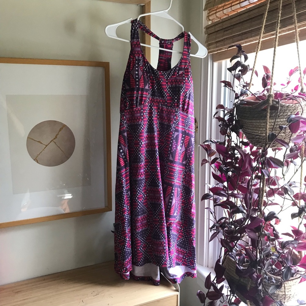 Prana Racerback Athletic Dress with Built in Bra